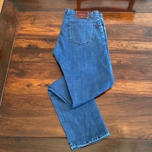 Isaia 35 X 33 Mens Jeans. Paisley design lining